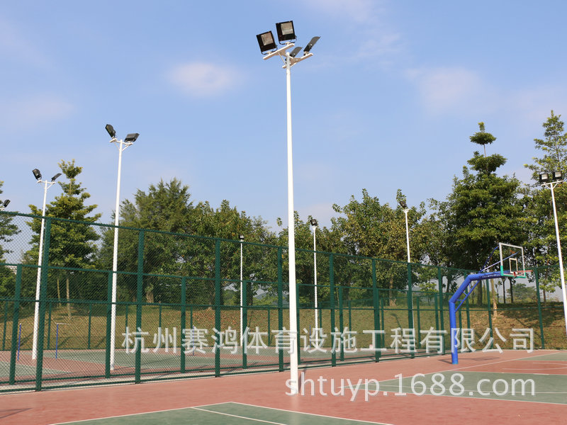 标准篮球场足球场网球场灯杆灯柱配置内外热镀锌特质锥形灯杆灯柱
